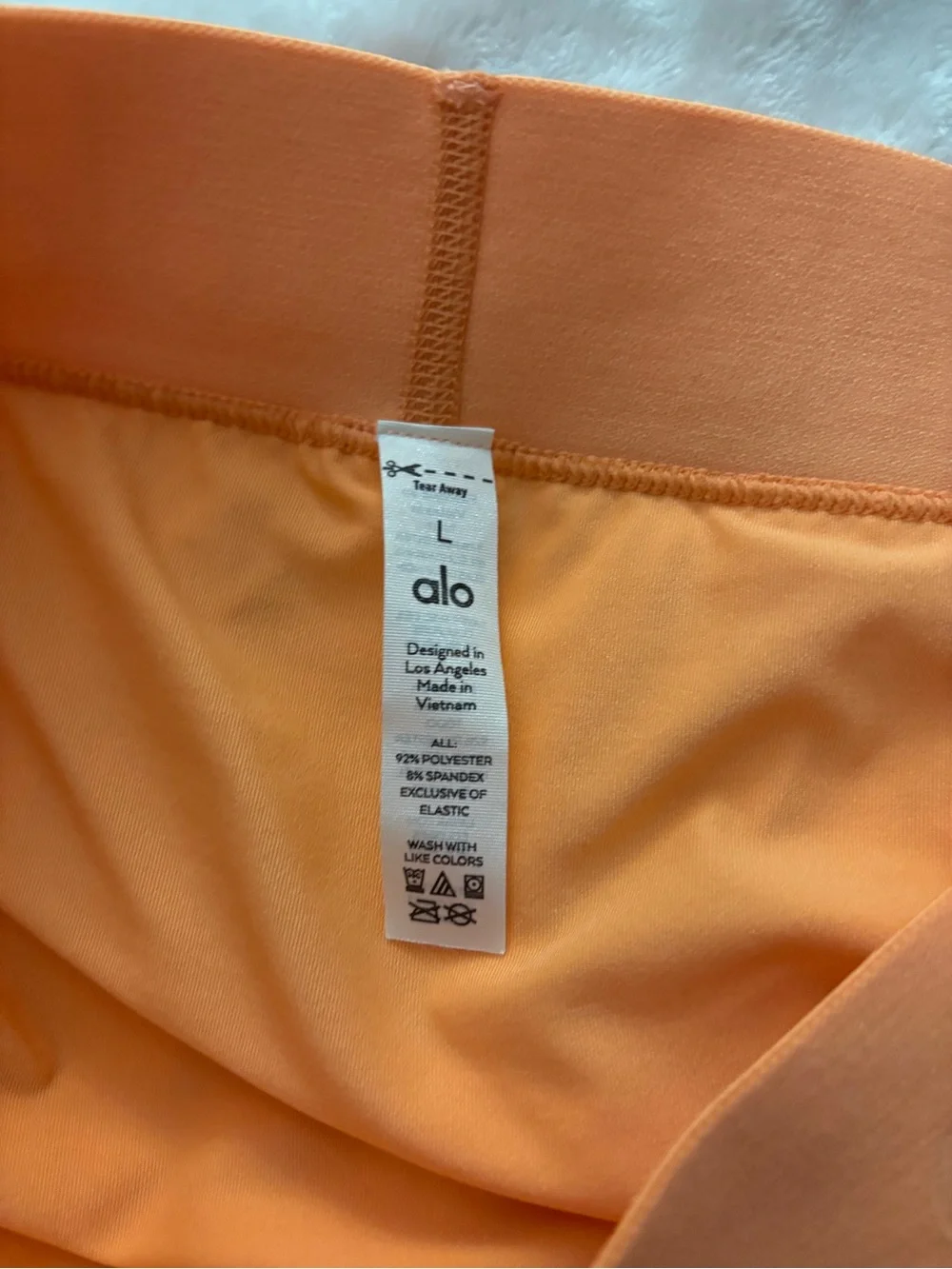 ALO Yoga Coral-Orange Pleated Wrap Skater Skirt
